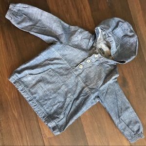 Chambray Pullover Jacket.